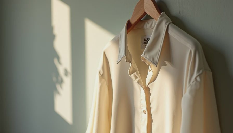 aged ivory silk blouse on wooden hanger morning light patina slow fashion