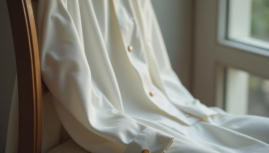  Soft fabric shirt draped over a wooden chair by a window