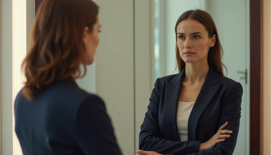 The Two Versions of Me woman in fitting room mirror